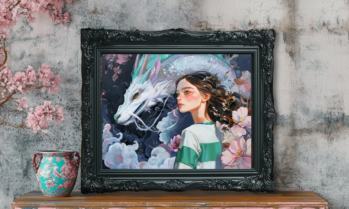 chihiro.HAWKS Sankei Studio Ghibli Spirited Away Haku Dragon and Chihiro Paper